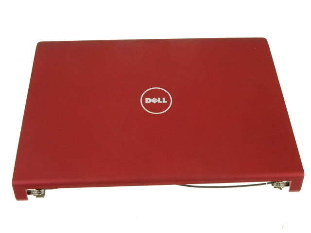 RED - Dell OEM Studio 1555 1557 1558 15.6" LCD Back Cover Lid Top with Hinges - 6PNWT-FKA