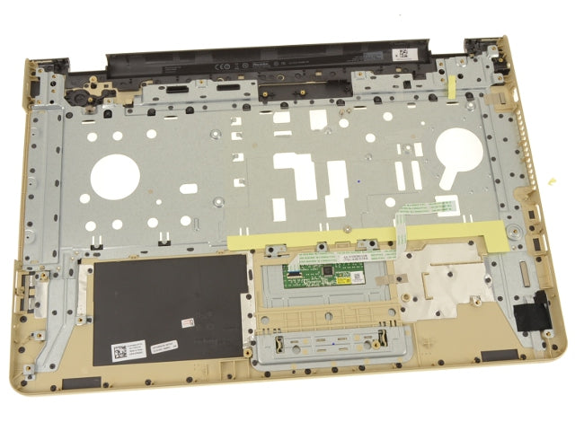 New Dell OEM Inspiron 17 (5758 / 5759 / 5755) Touchpad Palmrest Assembly with Gold Trim - PN55G-FKA