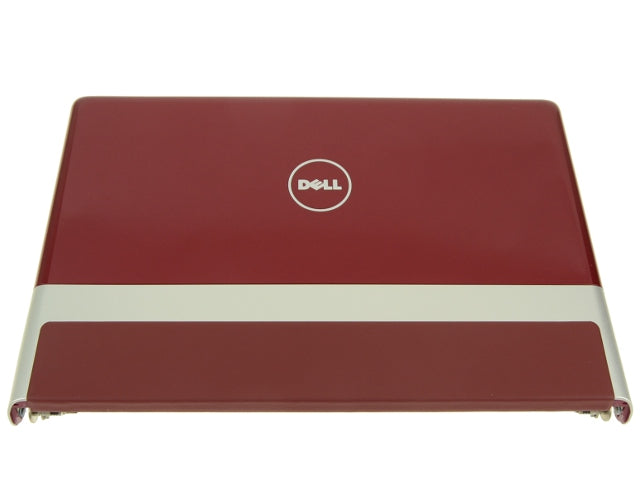 New RED - Dell OEM Studio XPS 1640 1645 1647 LCD Back Cover Lid Top with Hinges - V5MWR-FKA